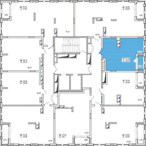Купить квартиру в новостройках на улице Дружбы в Кемерове. Вариант № 6154616, 0, площадь -  квм, цена 5190473 рублей