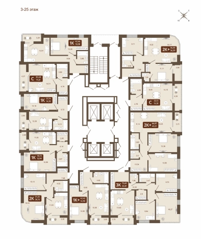 Купить квартиру в новостройках в ЖК Наследие в Кемерове. Вариант № 161645, 1, площадь -  квм, цена 6320580 рублей