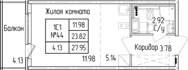 Купить Студию в новостройках у метро Проспект Ветеранов в Санкт-Петербурге. Вариант № 6865528, 0, площадь -  квм, цена 5712036 рублей