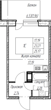 Купить Студию в новостройках у метро Улица Дыбенко в Кудрове. Вариант № 880131, 0, площадь -  квм, цена 5995134 рублей