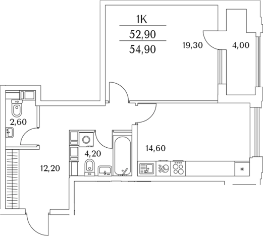 Купить однокомнатную квартиру в новостройках на улице Планерная в Санкт-Петербурге. Вариант № 8102693, 0, площадь -  квм, цена 13025440 рублей