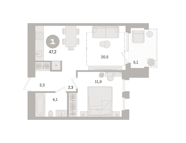 Купить однокомнатную квартиру на улице Дубининская в Москве. Вариант № 10128276, 0, площадь -  квм, цена 31280000 рублей