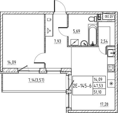 Купить квартиру в ЖК Энфилд в Ленинградской области. Вариант № 7830902, 0, площадь -  квм, цена 8807085 рублей