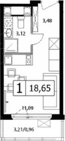 Купить Студию в новостройках у метро Шоссе Энтузиастов в Москве. Вариант № 5833733, 0, площадь -  квм, цена 5288865 рублей