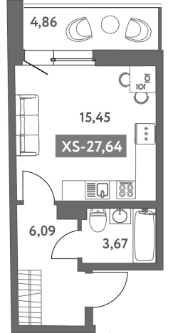 Купить Студию в ЖК Аквилон Zalive в Санкт-Петербурге. Вариант № 4036164, 0, площадь -  квм, цена 8446290 рублей