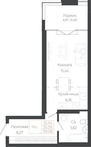 Купить Студию на вторичке в Алтайском крае. Вариант № 7629680, 0, площадь -  квм, цена 10158200 рублей