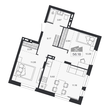 Купить трехкомнатную квартиру в ЖК Базилик (НОВОСИБИРСК) в Новосибирской области. Вариант № 9951739, 0, площадь -  квм, цена 8178000 рублей