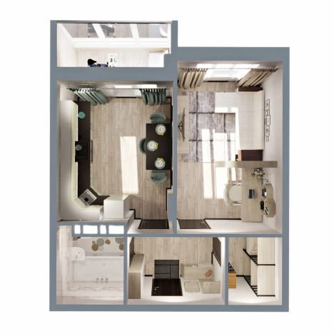 Купить квартиру в новостройках в ЖК "Чайковский" в Коврове. Вариант № 146456, 1, площадь -  квм, цена 4576825 рублей