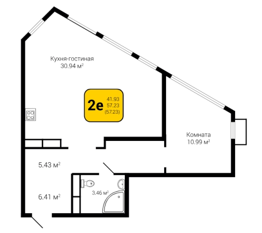 Купить двухкомнатную квартиру в ЖК Z-town в Воронеже. Вариант № 132915, 0, площадь -  квм, цена 10001589 рублей