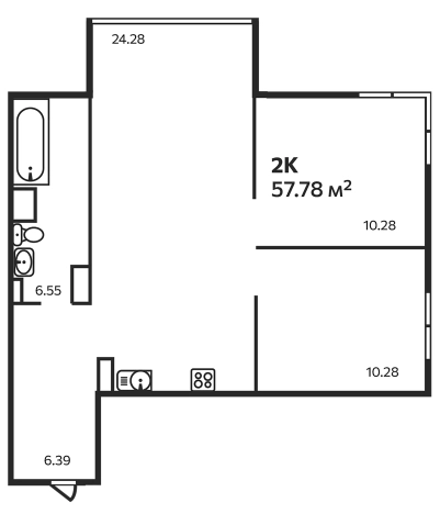 Купить двухкомнатную квартиру в Выборге. Вариант № 7828148, 0, площадь -  квм, цена 8378100 рублей