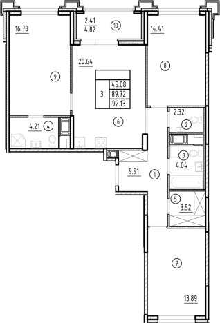 Купить многокомнатную квартиру в ЖК Ассамблея в Санкт-Петербурге. Вариант № 8996686, 0, площадь -  квм, цена 36382137 рублей