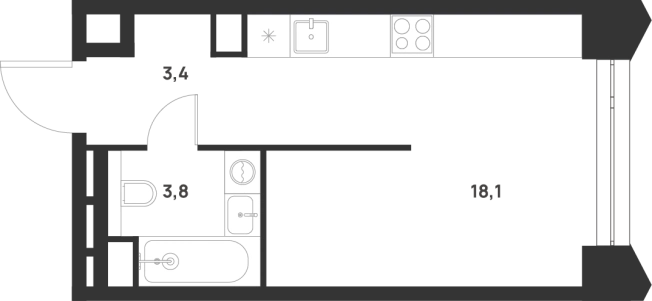 Купить Студию в новостройках на улице 1-й Грайвороновский проезд в Москве. Вариант № 10427596, 0, площадь -  квм, цена 17579131 рублей