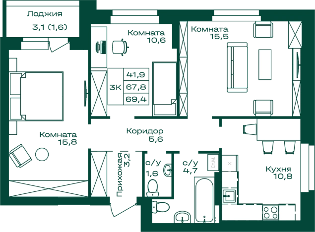 Купить квартиру в ЖК Первогорье в Республике Алтай. Вариант № 7242199, 0, площадь -  квм, цена 12700200 рублей