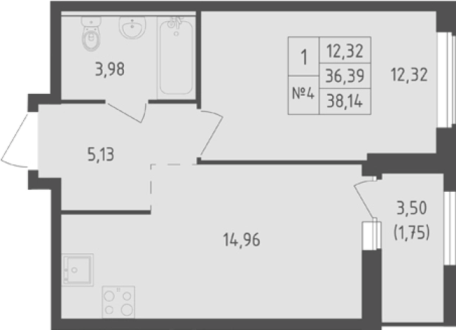 Купить однокомнатную квартиру в ЖК Южная Нева в Ленинградской области. Вариант № 7833817, 0, площадь -  квм, цена 6828052 рублей