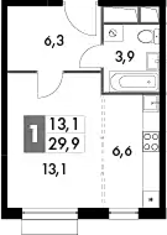Купить Студию в ЖК Римский в Московской области. Вариант № 90176, 0, площадь - квм, цена 8480477 рублей