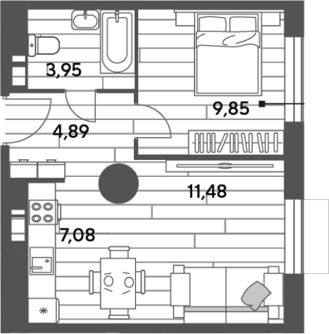 Купить однокомнатную квартиру у метро Бабушкинская в Ивантеевке. Вариант № 117898, 0, площадь -  квм, цена 6905256 рублей