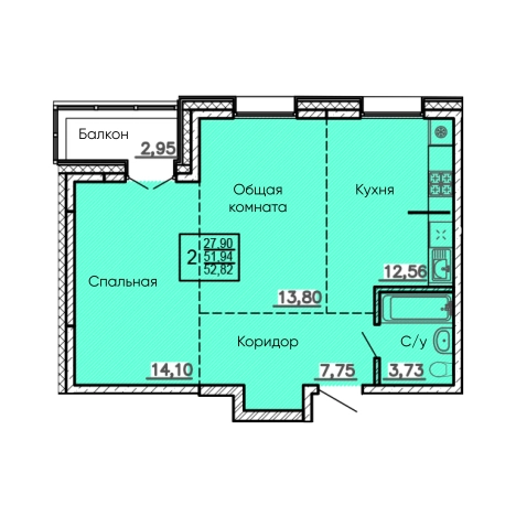 Купить квартиру в Улан-Удэ. Вариант № 160689, 0, площадь -  квм, цена 8268971 рублей