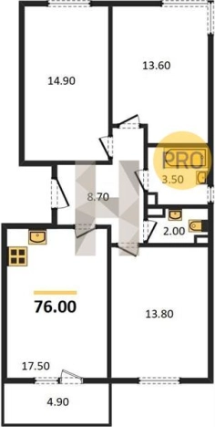 Купить трехкомнатную квартиру на улице Карла Либкнехта в Ижевске. Вариант № 61267, 0, площадь -  квм, цена 5361580 рублей