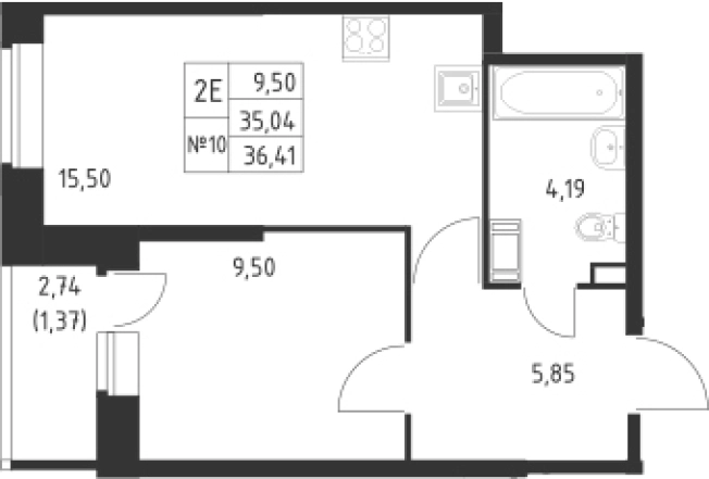Купить двухкомнатную квартиру в ЖК Живи! В Рыбацком в Санкт-Петербурге. Вариант № 6632643, 0, площадь -  квм, цена 11562292 рублей