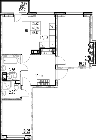 Купить квартиру в новостройках в ЖК Город-спутник Южный в Санкт-Петербурге. Вариант № 6256067, 0, площадь -  квм, цена 10991000 рублей