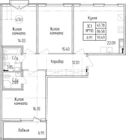 Купить многокомнатную квартиру в новостройках в ЖК Любоград в Стрельне в Санкт-Петербурге. Вариант № 6865547, 0, площадь -  квм, цена 21090888 рублей