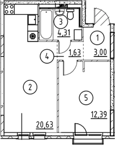 Купить квартиру в новостройках у метро Пролетарская в Ленинградской области. Вариант № 6897980, 0, площадь -  квм, цена 6002839 рублей
