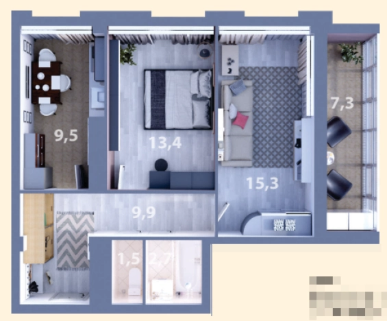 Купить квартиру в новостройках в Набережных Челнах. Вариант № 141726, 1, площадь -  квм, цена 11232594 рублей