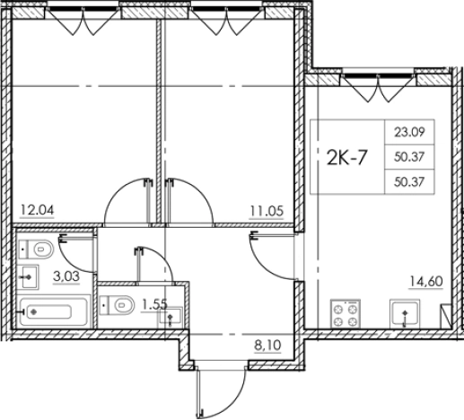 Купить трехкомнатную квартиру в ЖК Стороны Света 2 в Ленинградской области. Вариант № 7790527, 0, площадь -  квм, цена 7354020 рублей