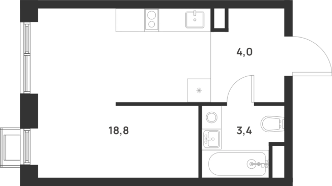 Купить Студию на улице Разведчика Дейча в Москве. Вариант № 10414837, 0, площадь -  квм, цена 13040759 рублей