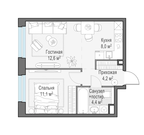 Купить квартиру в новостройках в ЖК Белый Grad в Мытищах. Вариант № 167039, 0, площадь -  квм, цена 8120000 рублей