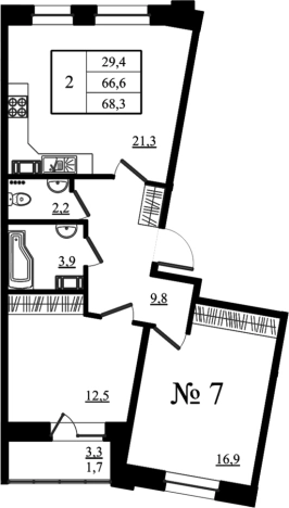 Купить трехкомнатную квартиру на улице проспект 25 Октября в Гатчине. Вариант № 7260328, 0, площадь -  квм, цена 10996300 рублей