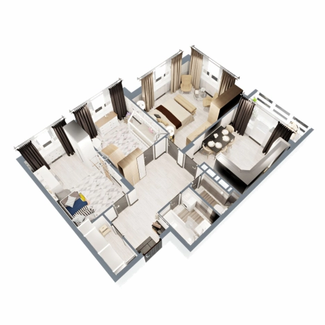 Купить квартиру в новостройках в ЖК "Чайковский" в Коврове. Вариант № 146288, 6, площадь -  квм, цена 7319350 рублей