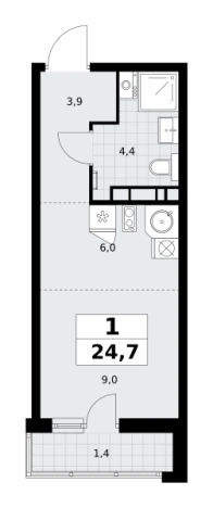 Купить квартиру в ЖК Родные кварталы в Москве. Вариант № 252958, 0, площадь -  квм, цена 9537658 рублей