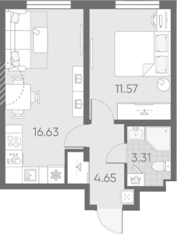 Купить квартиру на вторичке в ЖК Морская миля в Санкт-Петербурге. Вариант № 6890366, 0, площадь - квм, цена 9678224 рублей