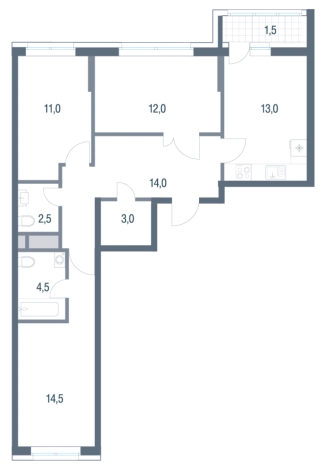 Купить двухкомнатную квартиру в новостройках у метро Котельники в Котельниках. Вариант № 8890067, 0, площадь -  квм, цена 8725968 рублей