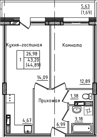 Купить квартиру на улице 2-й Восточный проезд в Московской области. Вариант № 128506, 0, площадь -  квм, цена 6433824 рублей