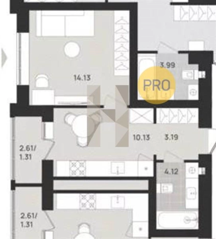 Купить квартиру в новостройках в Калининграде. Вариант № 104416, 0, площадь -  квм, цена 3370000 рублей