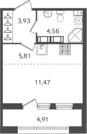 Купить Студию в ЖК Б15 в Санкт-Петербурге. Вариант № 6241877, 0, площадь -  квм, цена 9248853 рублей