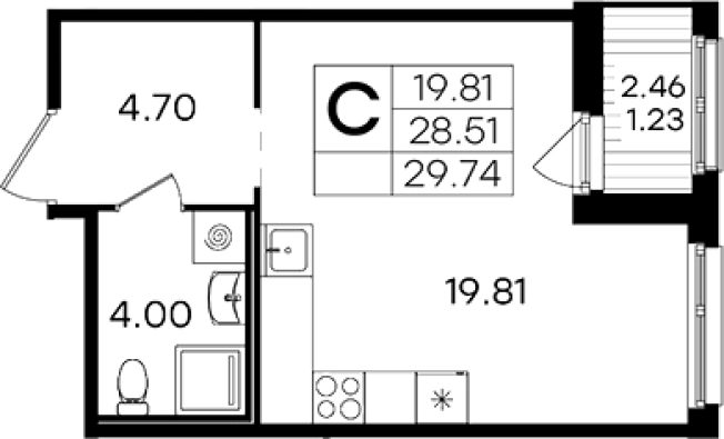 Купить Студию в ЖК GloraХ Парголово в Санкт-Петербурге. Вариант № 4807088, 0, площадь -  квм, цена 6219999 рублей