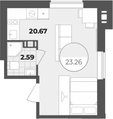 Купить Студию в новостройках у метро Лиговский проспект в Санкт-Петербурге. Вариант № 6855436, 0, площадь -  квм, цена 9329586 рублей
