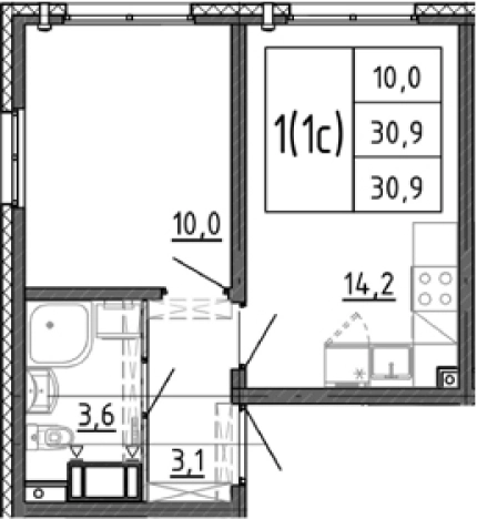 Купить двухкомнатную квартиру в новостройках у метро Академическая в Санкт-Петербурге. Вариант № 7604452, 0, площадь -  квм, цена 6572275 рублей