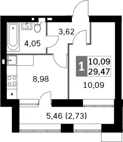 Купить квартиру на улице Цветочная в Московской области. Вариант № 114353, 0, площадь - квм, цена 6338997 рублей
