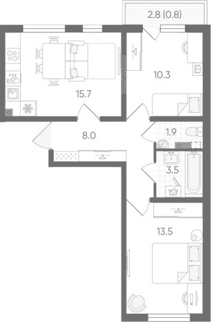 Купить трехкомнатную квартиру на улице Малоохтинский проспект в Санкт-Петербурге. Вариант № 7605287, 0, площадь -  квм, цена 11460439 рублей