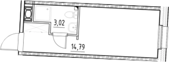 Купить Студию у метро Бухарестская в Санкт-Петербурге. Вариант № 5558529, 0, площадь -  квм, цена 5387436 рублей