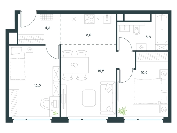 Купить трехкомнатную квартиру в новостройках на улице Мичуринский проспект в Москве. Вариант № 1451012, 0, площадь -  квм, цена 43901789 рублей
