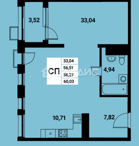 Купить двухкомнатную квартиру в Воронеже. Вариант № 1228382, 0, площадь -  квм, цена 10975703 рублей