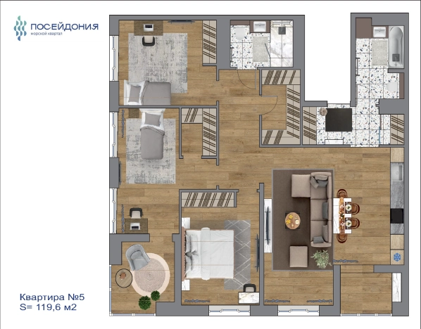 Купить четырехкомнатную квартиру в Приморском крае. Вариант № 4120587, 1, площадь -  квм, цена 28611302 рублей