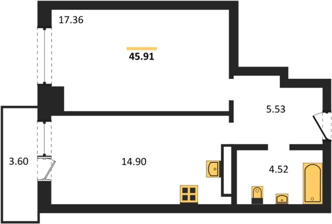 Купить однокомнатную квартиру на улице Зорге в Новосибирске. Вариант № 9878527, 0, площадь -  квм, цена 5050000 рублей
