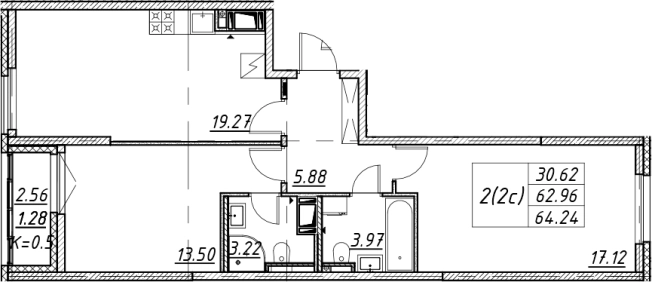 Купить трехкомнатную квартиру у метро Елизаровская в Санкт-Петербурге. Вариант № 7850081, 0, площадь -  квм, цена 18698850 рублей