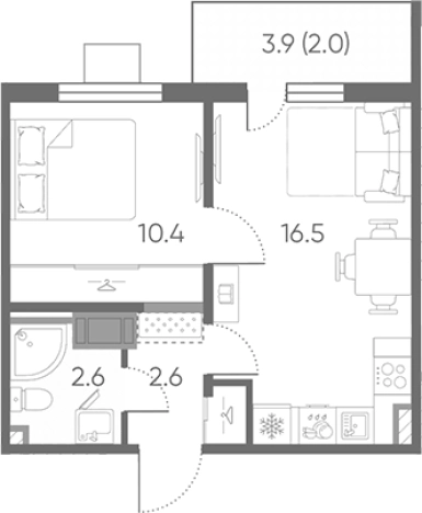 Купить двухкомнатную квартиру в новостройках в ЖК Цветной город в Санкт-Петербурге. Вариант № 8092837, 0, площадь -  квм, цена 6459119 рублей